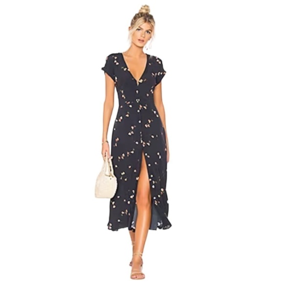 REVOLVE Dresses & Skirts - Revolve Capulet Elie Tulip Floral Print Button Front Boho Midi Maxi Dress XS